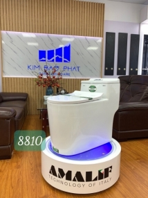 Bàn cầu liền khối quang sáng